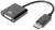 Een adapterkabel met een DisplayPort-stekker aan de ene kant en een DVI-aansluiting aan de andere kant, voor het verbinden van monitors met computers.