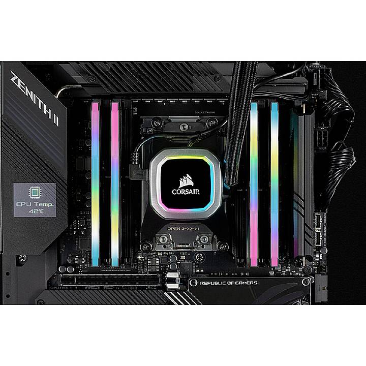 Corsair Vengeance RGB PRO SL Werkgeheugenset voor PC DDR4 16 GB 2 x 8 GB 3200 MHz 288-pins DIMM CL16-20-20-38 CMH16GX4M2-5