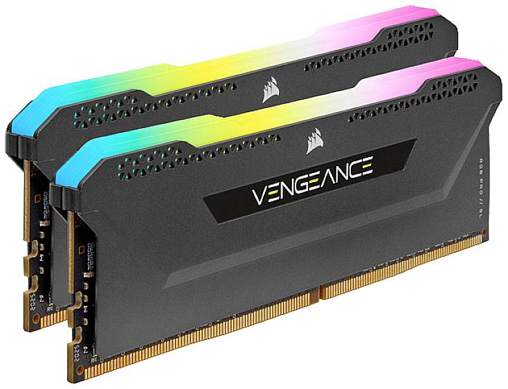 Corsair Vengeance RGB PRO SL Werkgeheugenset voor PC DDR4 16 GB 2 x 8 GB 3200 MHz 288-pins DIMM CL16-20-20-38 CMH16GX4M2-1