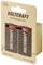 Twee Voltcraft alkalinebatterijen, type D, in een bruine verpakking, gemarkeerd met 'Langdurig' en '1.5 V - D - LR20'.
