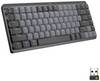 Logitech MX Mechanical Mini (Tacticle Quiet) Toetsenbord Bluetooth, Radiografisch QWERTZ, Duits Grafiet Afneembare kabel, Verlicht, Oplaadbaar