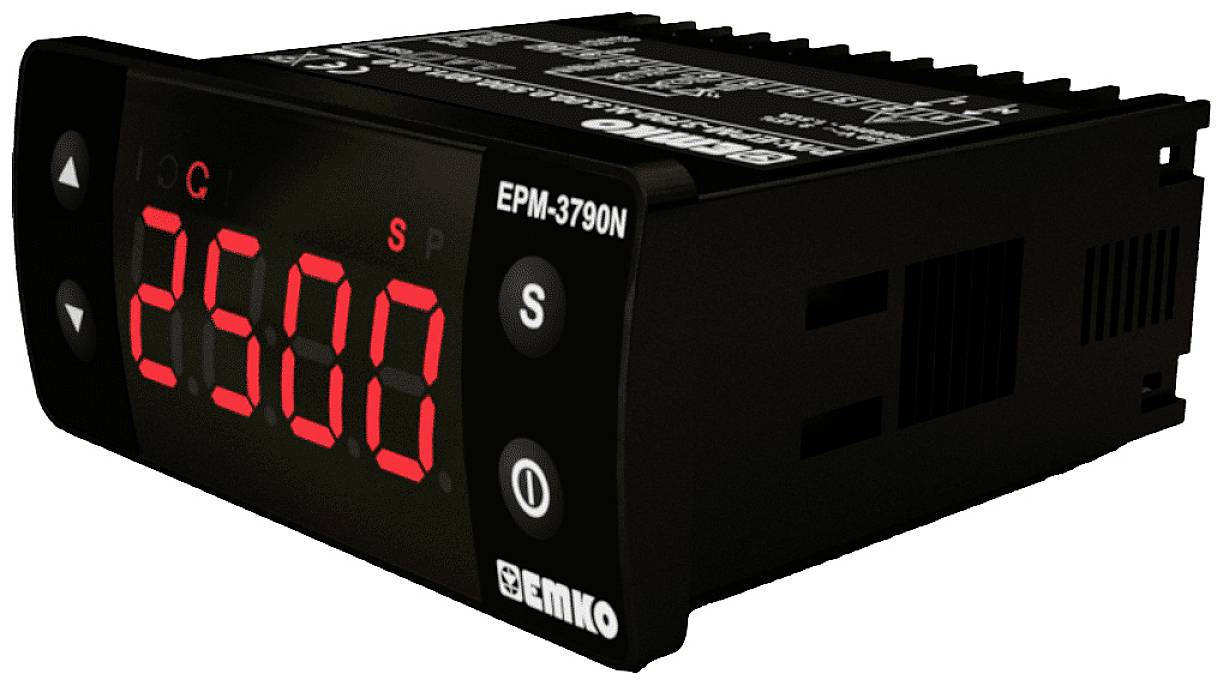 Een digitale temperatuurregelaar geeft '2500' weer in rode cijfers op een zwart display.