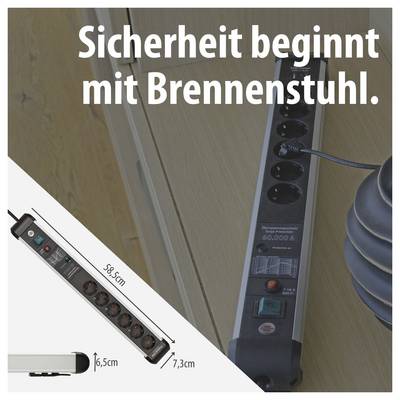 Brennenstuhl 1391010610 Overspanningsveilige stekkerdoos Zilver, Zwart Randaarde stekker 1 stuk(s)-8