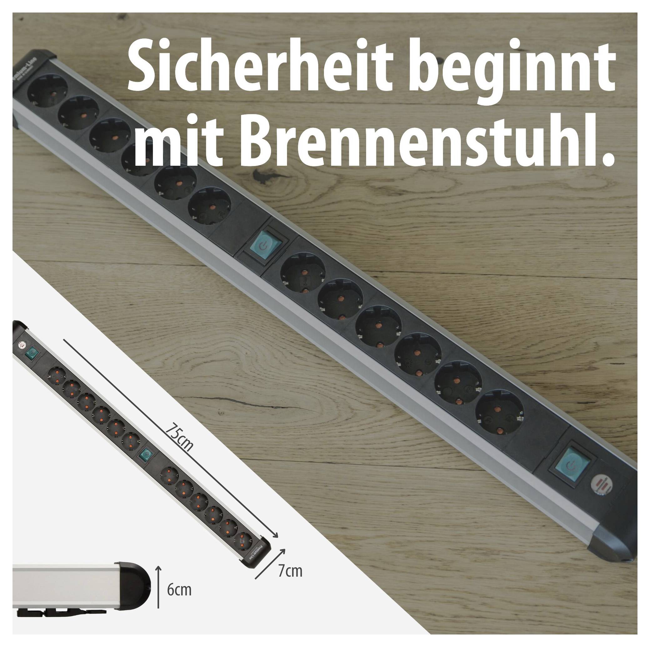 Brennenstuhl 1391030200 Stekkerdoos met schakelaar Zilver, Zwart Randaarde stekker 1 stuk(s)-6