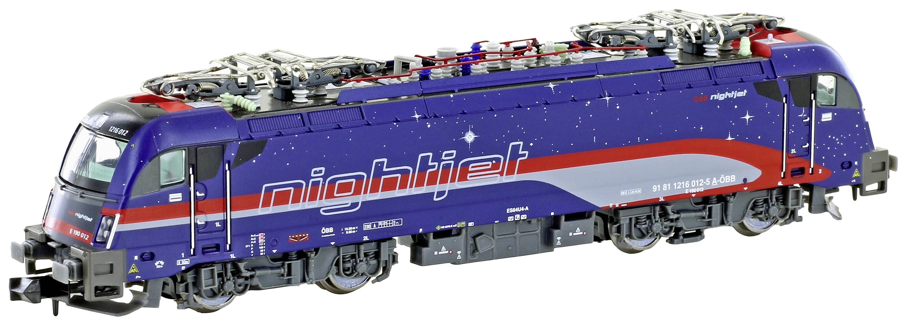 Hobbytrain H2737 N elektrische locomotief Rh 1216 012 Taurus Nightjet van de ÖBB