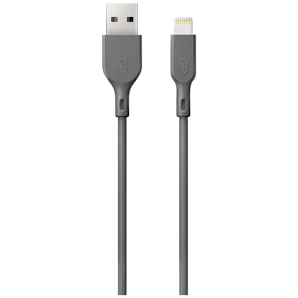 GP Batteries USB-laadkabel USB 2.0 USB-A stekker, Apple Lightning stekker 1.00 m Grijs 160GPCL1N-C1