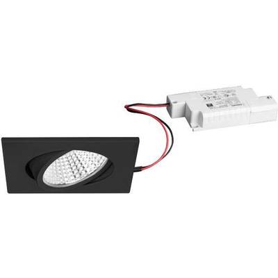 Een rechthoekig LED-paneel met aangesloten bekabeling en driver, geschikt voor plafond- of wandmontage, voor verlichting.
