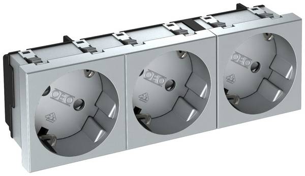 OBO Bettermann 6120133 Apparaatinzet Wandcontactdoos dubbel (b x h x d) 135 x 45 x 42 mm Aluminium 1 stuk(s)