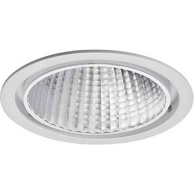 Inbouw plafondlamp met een rond, gespiegeld oppervlak en een honingraatdiffuser, geschikt voor moderne binnenverlichting.