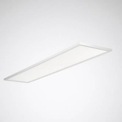 Rechthoekig LED-paneel, wit, aan het plafond gemonteerd, geeft gelijkmatig licht.