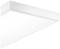 Witte, rechthoekige plafondlamp met een strak design, die zacht en gelijkmatig verlicht. Ideaal voor moderne interieurs.