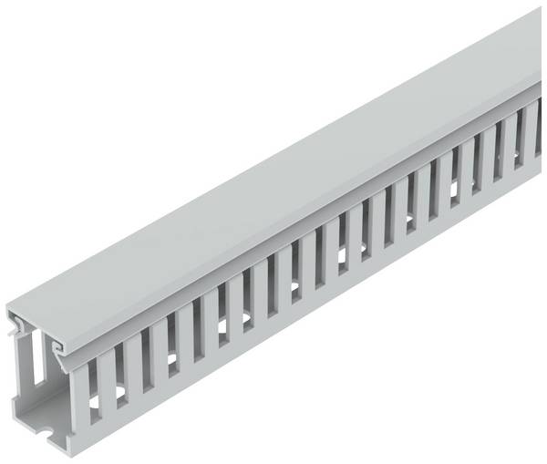OBO Bettermann 6132544 Kabelgoot Bovenstuk (l x b x h) 2000 x 25 x 40 mm 34 stuk(s) Grijs
