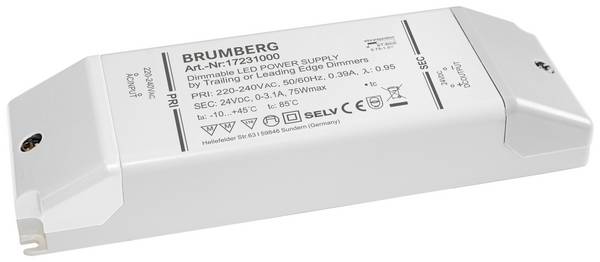 Brumberg 17231000 LED-transformator Constante spanning 75 W 24 V Dimbaar 1 stuk(s)