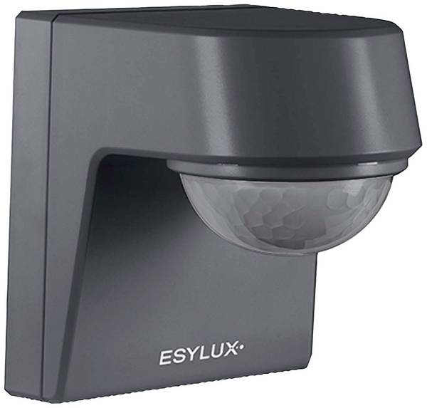 ESYLUX EM10025365 Bewegingsmelder Wand, Opbouw (op muur) 200 °  Grijs IP55, IK07