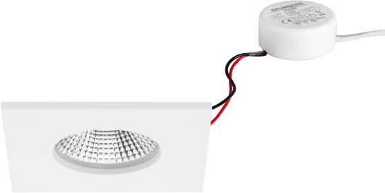 Een witte, ronde rookmelder met een rood en zwart snoer is bevestigd aan een witte plafond.