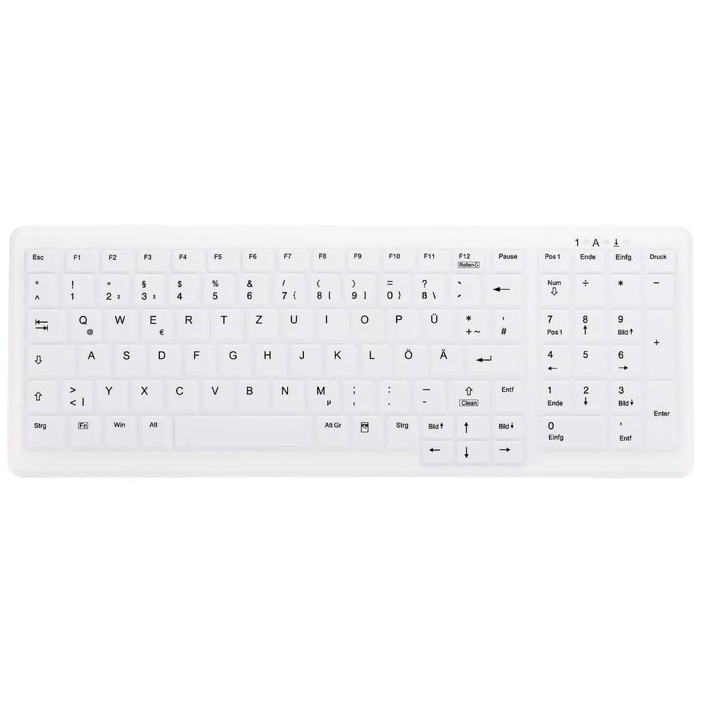 Active Key AK-C7000F-FUS-W/GE Hygiënisch toetsenbord Draadloos QWERTZ, Duits Wit