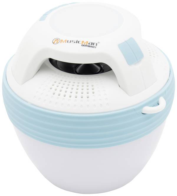 Music Man BT-X60 Bluetooth luidspreker Handsfree-functie, Outdoor, Spatwaterdicht, Stofdicht, Draagbaar, Waterdicht Blauw-wit