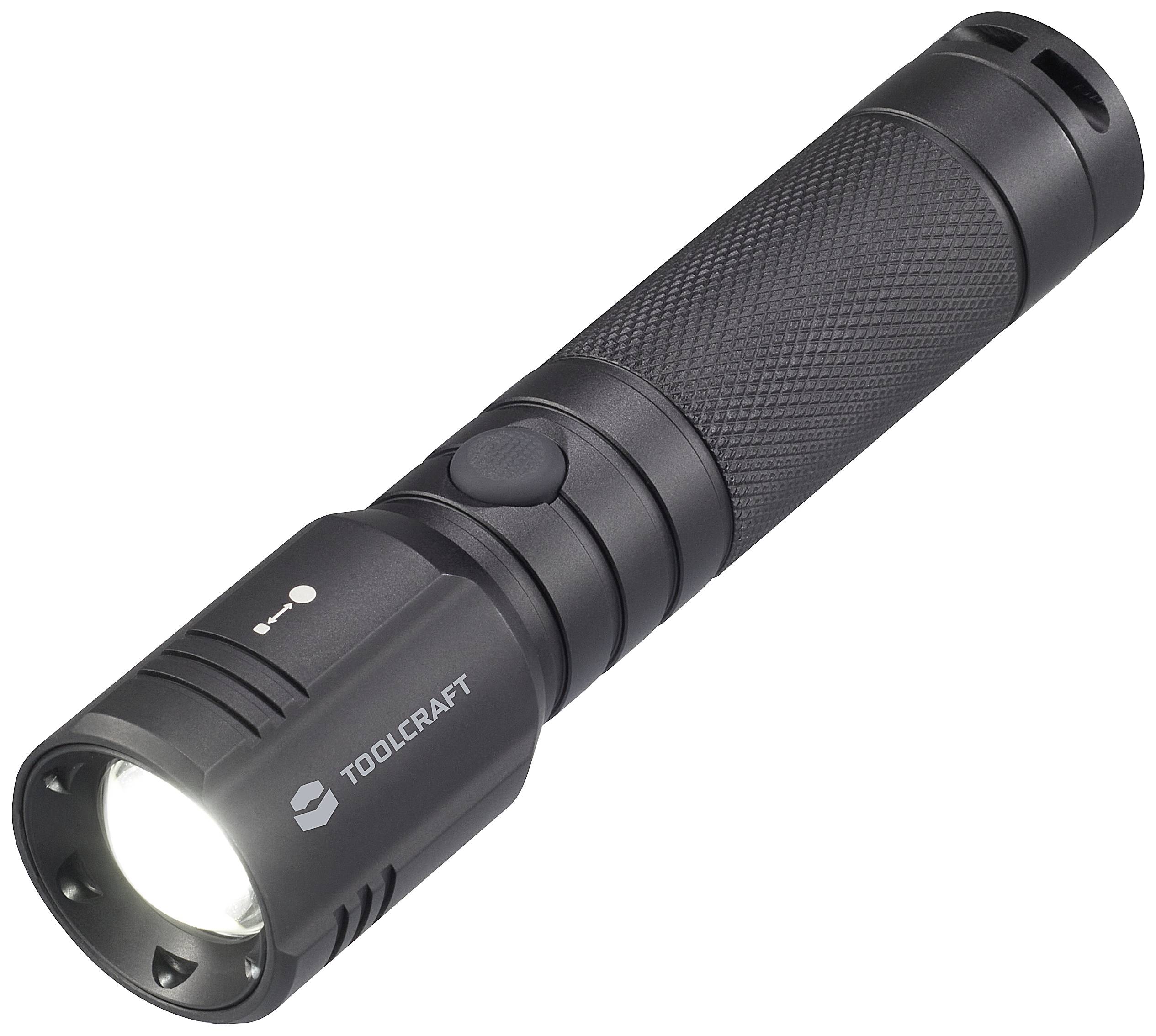 TOOLCRAFT TO-7838451 Zaklamp werkt op batterijen SMD LED Verstelbaar 300 lm 12 h 121 g