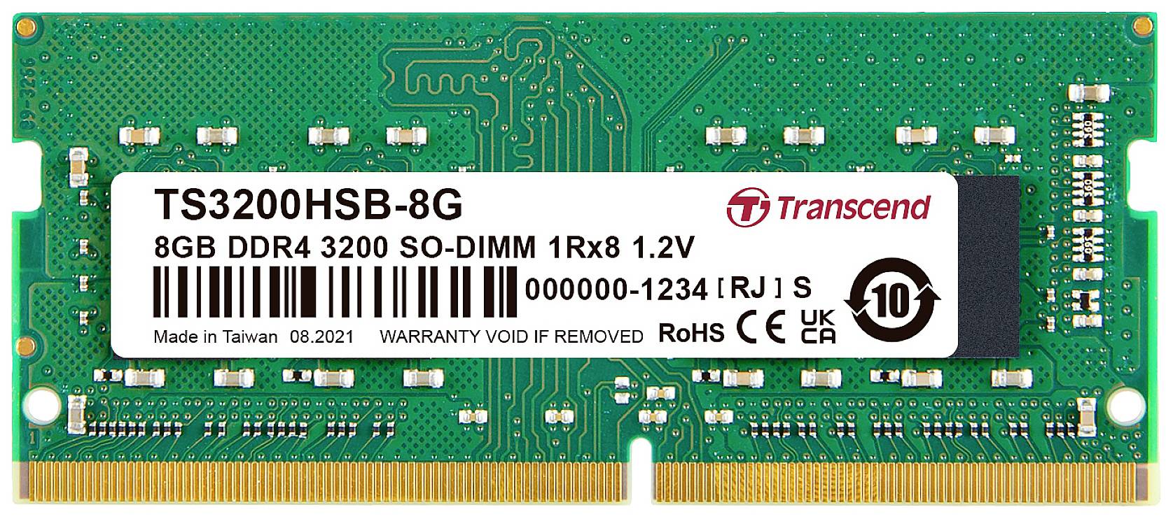 Transcend Branded - DDR4 - Modul - 8 GB - SO DIMM 260-PIN - 3200 MHz / PC4-25600 - CL22 - 1.2 V - ungepuffert - non-ECC-2