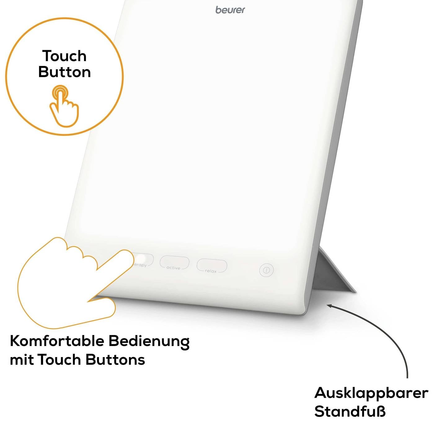 Touch-verlichtingsapparaat met standaard; eenvoudige bediening via touchknop; geschikt voor comfortabel gebruik.