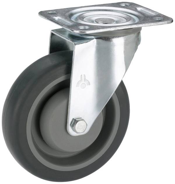 dörner + helmer 715565F Zwenkwiel Wieldiameter: 100 mm Draagvermogen (max.): 150 kg 1 stuk(s)