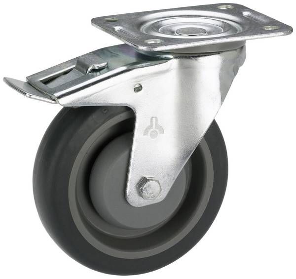 dörner + helmer 716565F Zwenkwiel Wieldiameter: 100 mm Draagvermogen (max.): 150 kg 1 stuk(s)