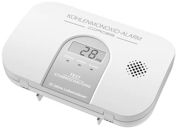 Cordes Haussicherheit CC-4100 Koolmonoxidemelder   werkt op batterijen Detectie van Koolmonoxide