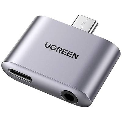 UGREEN USB-C™ Adapter [1x USB-C stekker - 2x USB-C bus, Koptelefoon (3,5 mm aansluiting)] USB C Kopfhörer Adapter 