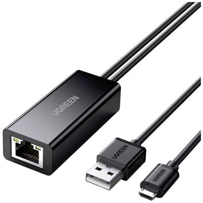 UGREEN USB-micro-B / RJ45 Netwerk Adapter  [1x Micro-USB - 1x RJ45-bus] 1 m Zwart