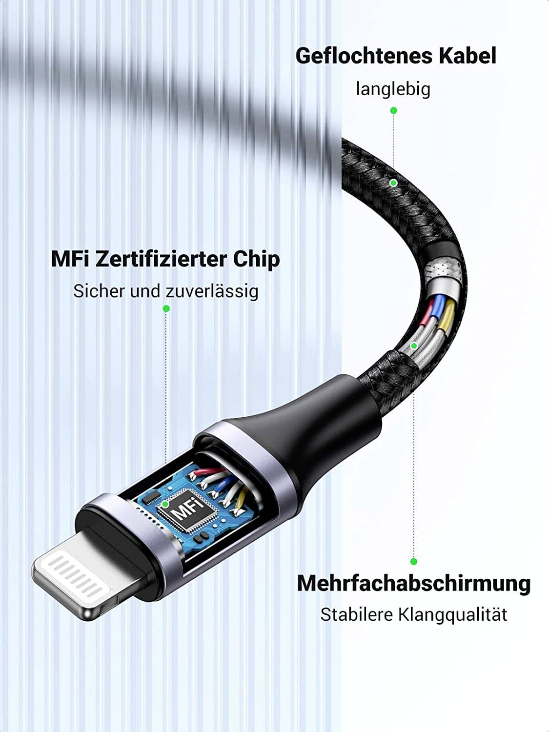 WA9409 USB-kabel 10 cm Zwart, Grijs-5