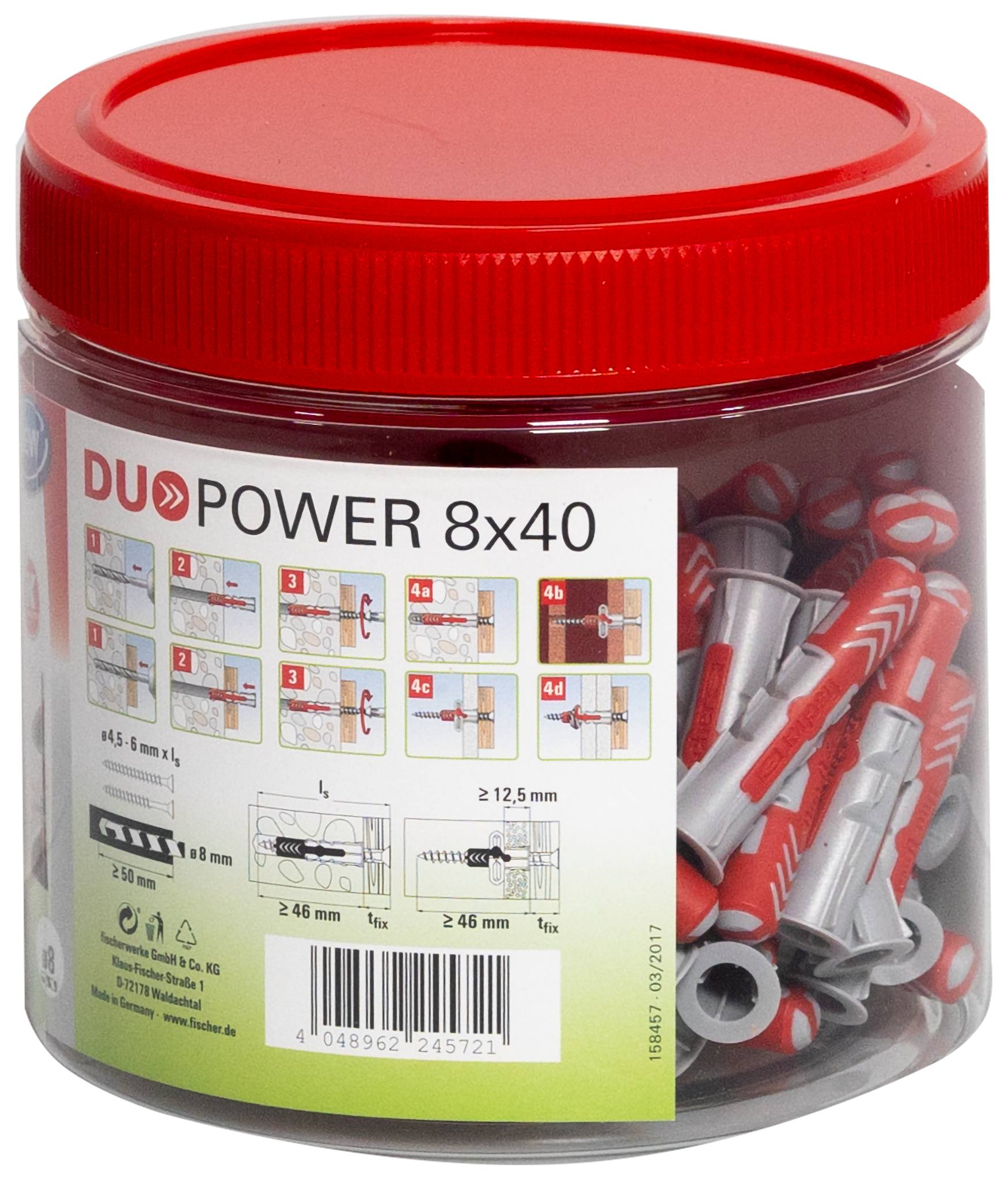Fischer 535982 2-componenten plug 40 mm 8 mm 80 stuk(s)-1