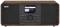 Houten radio met digitaal display en toetsenblok. Display toont 'STAR SAT RADIO' en 'HARDY EYES - ERIC CARMEN'.