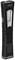 Zwarte zaklamp met zijschakelaar en LED-lichtbalk. Bovenaan bevindt zich een merknaamopdruk. Geschikt voor draagbare verlichting.