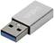 Een zilveren USB-stekker met de opdruk 'LogiLink' aan de bovenkant.