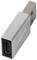 Een zilveren LogiLink USB-adapter met USB-stekker en USB-C-aansluiting voor het aansluiten van verschillende apparaten.