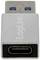 USB-adapter met USB-A-stekker en USB-C-aansluiting, zilver. Markering 'LogiLink' zichtbaar aan de bovenkant.