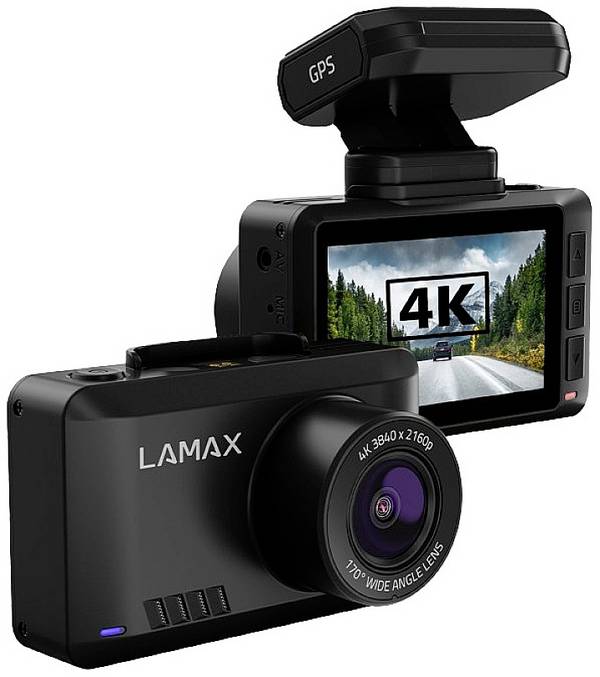 Lamax T10 Dashcam met GPS Kijkhoek horizontaal (max.): 170 ° Gegevensweergave in video, G-sensor, WDR, Videoloop, Automatische start, GPS met radarherkenning, Display, Accu, Databescherming