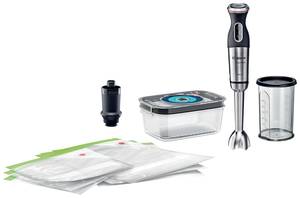 Conrad Bosch Haushalt MS8CM61V1 Staafmixer 1000 W RVS, Zwart aanbieding