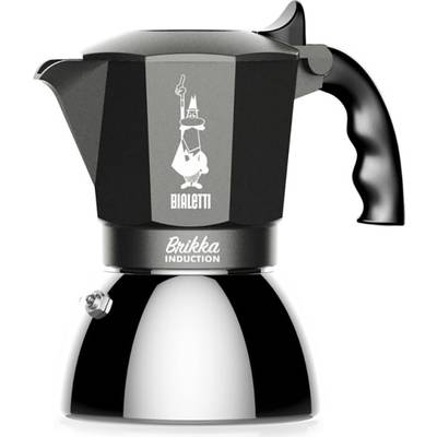 Bialetti Brikka Induction 4 Cup Espressomachine Zwart, Zilver  