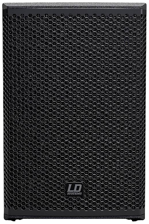 Een zwarte luidspreker met een rasterpatroon en het logo 'LD Systems' onderaan in het midden.