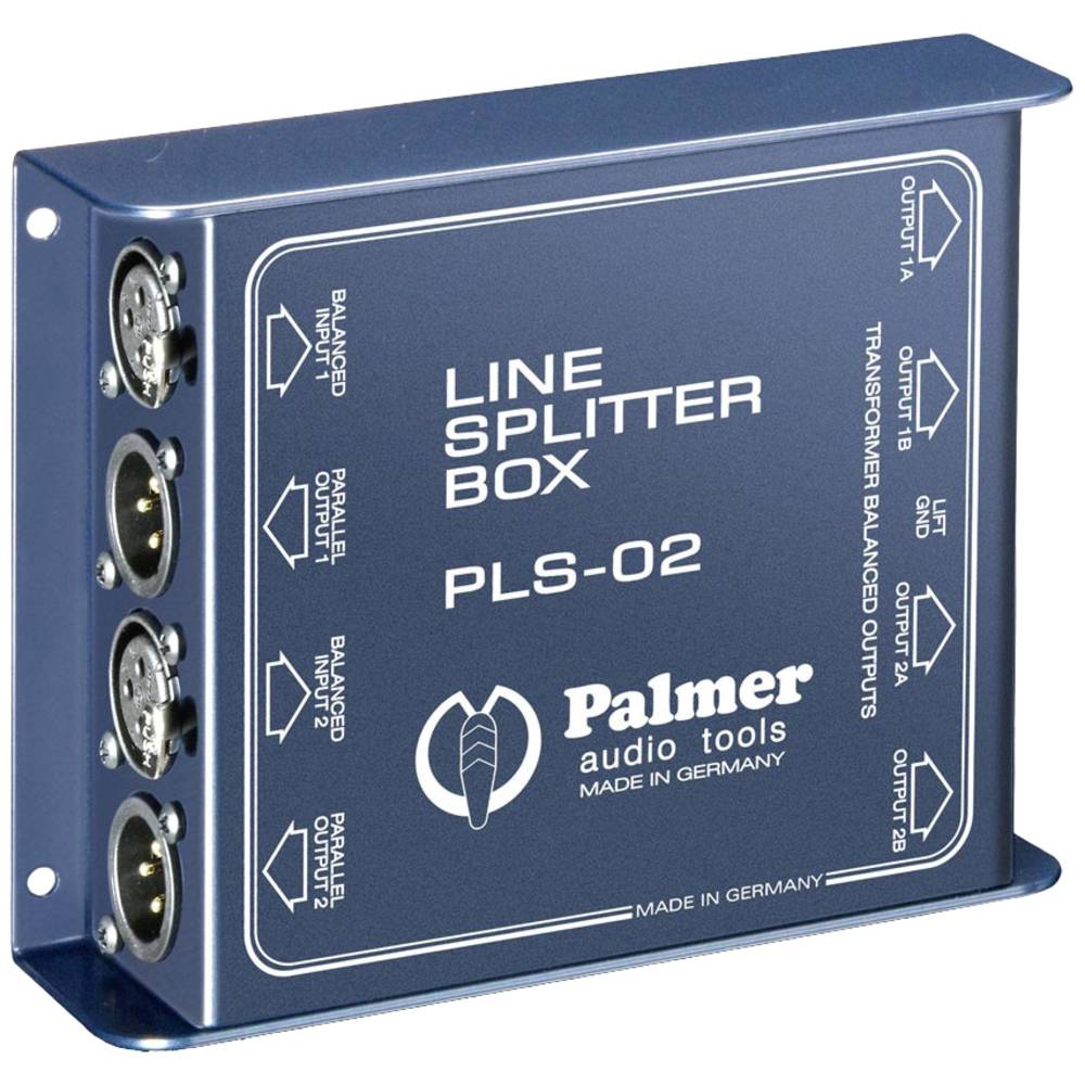 Palmer PLS 02 Line-Splitbox 1 op 3 2x Trafo 1:1 - Signaalsplitter