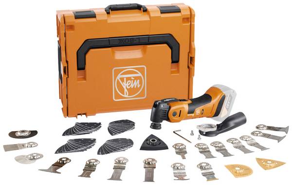 Fein Multimaster AMM 700 Max Top AS 71293663000 Multifunctioneel accugereedschap  Zonder accu, Zonder lader, Incl. accessoires, Incl. koffer 62-delig  18 V 4 Ah Aantal meegeleverde accu's: 0