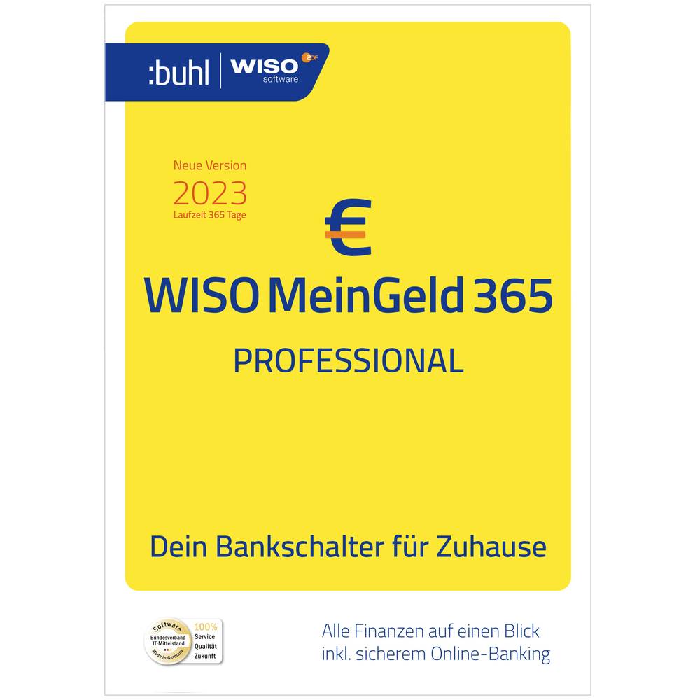 WISO Mein Geld Professional 365 Licentie voor 1 jaar, 1 licentie Windows Financiële software