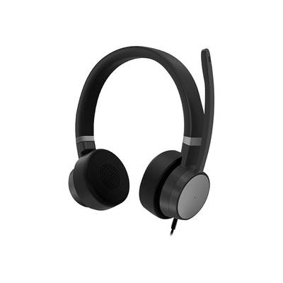 Lenovo Go On Ear headset Kabel Computer Stereo Zwart Ruisonderdrukking (microfoon) Volumeregeling, Microfoon uitschakelb