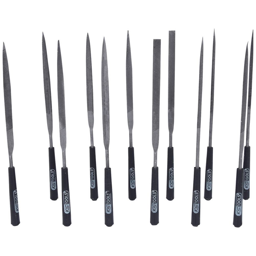 KS Tools 140.3050 Set naaldvijlen met kunststof heft, 12-delig 1 stuk(s)
