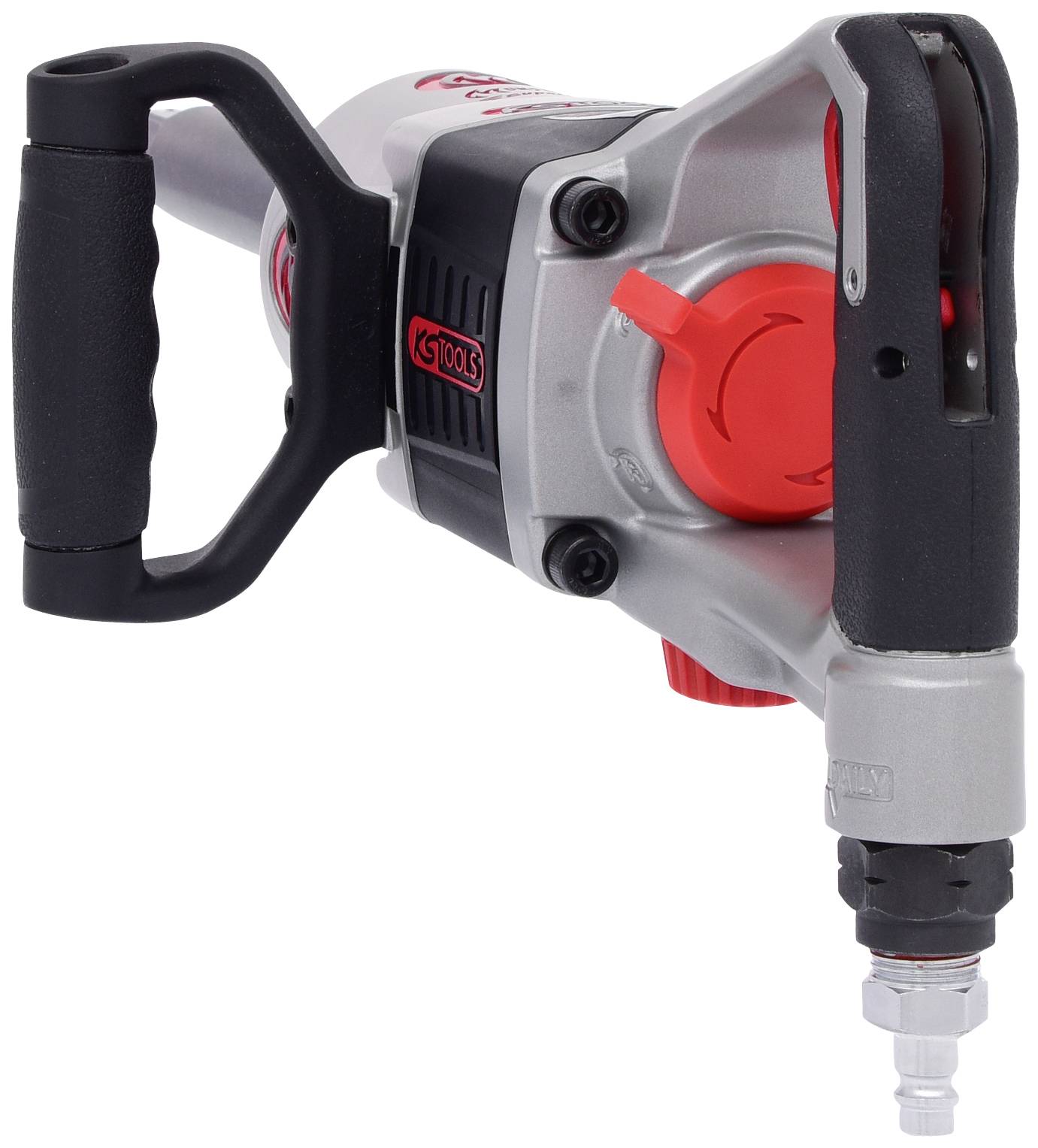 Elektrische klopboormachine met rood en zwart design.