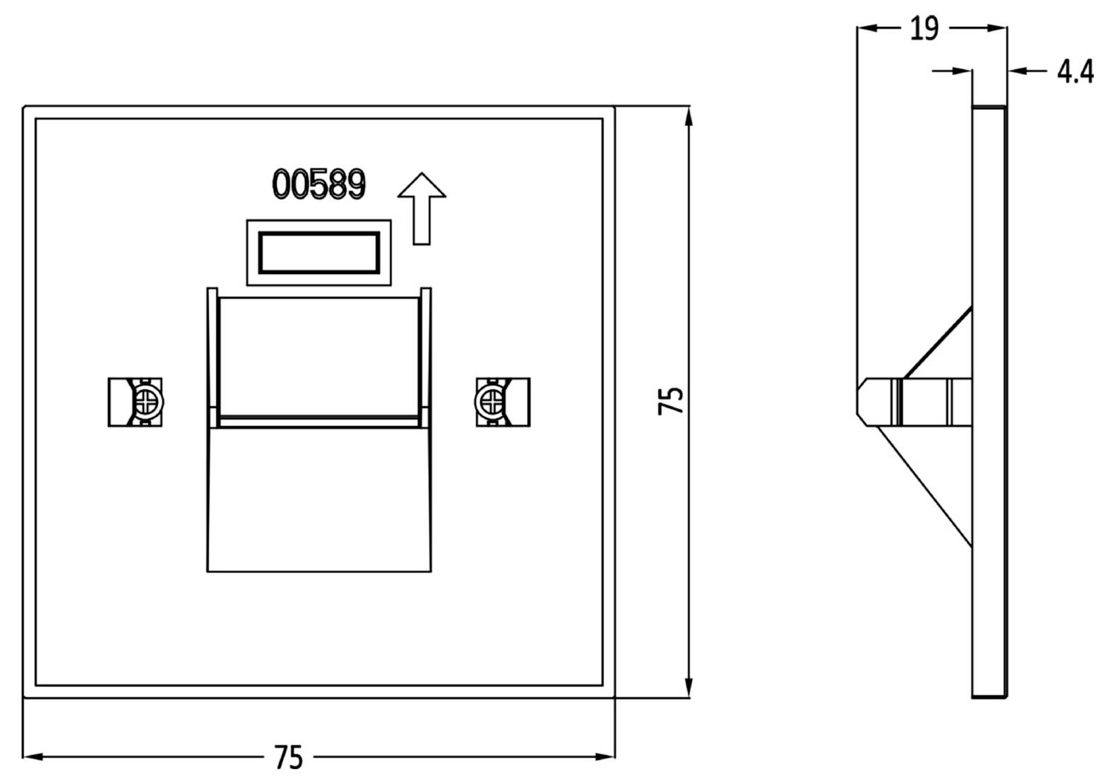 Deko Light Abdeckung eckig schwarz Stufe für Alwaid 930487 Afdekking Zwart-5