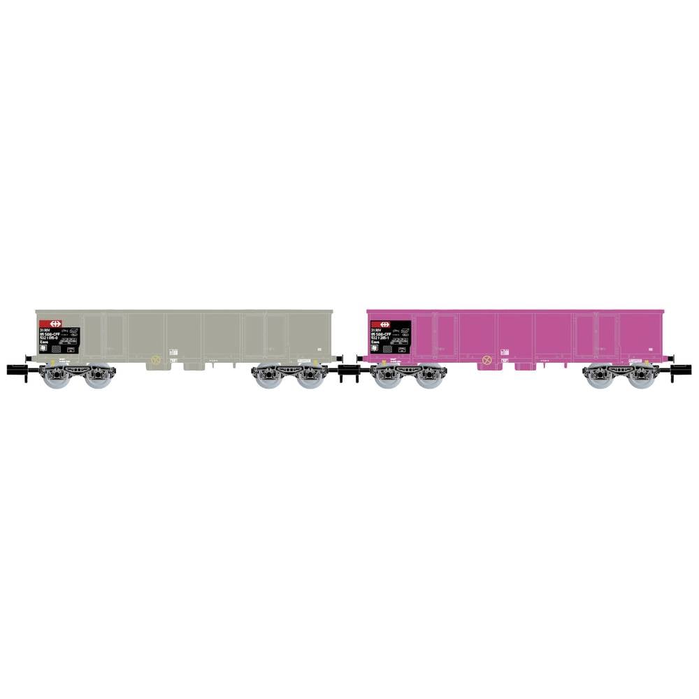 SBB 2-UNIT PACK 4-AXLE OPEN WAGONS TYPE EAOS V