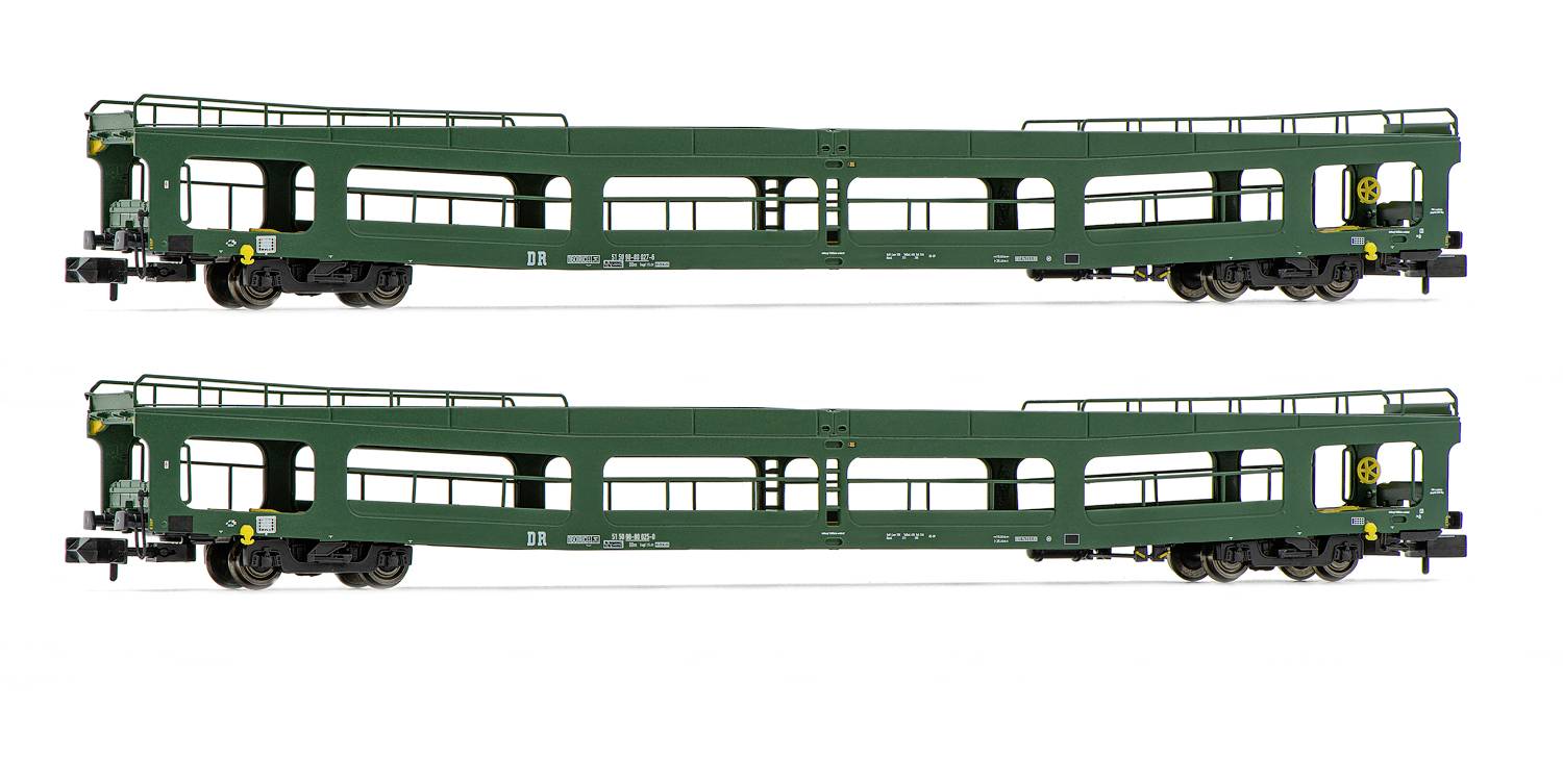 Arnold HN4353 N set van 2, autotransportwagen DDM van de DR
