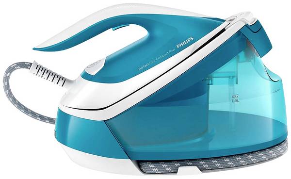 Philips Home PerfectCare Compact Plus GC7920/20 Stoomstrijkstation 2400 W Lichtblauw, Wit